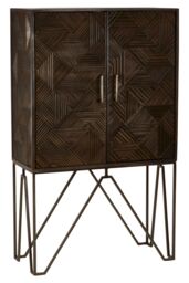 Orsina Handcrafted Cabinet, Mango Wood Constructed Storage Cabinet, Durable Design Sideboard Cabinet For Bedroom in Brown - thumbnail 3