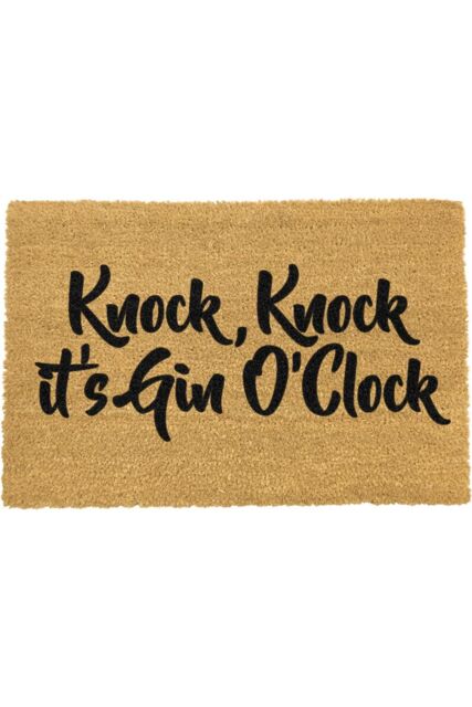 Artsy Mats O'Clock Doormat - Regular 60x40cm in Black - Size: 40 cm x 60 cm - image 1