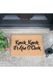 Artsy Mats O'Clock Doormat - Regular 60x40cm in Black - Size: 40 cm x 60 cm - thumbnail 2