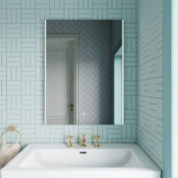 Balterley Rectangular LED Touch Sensor Mirror & Demister, 800x600mm - Chrome in Silver - thumbnail 2