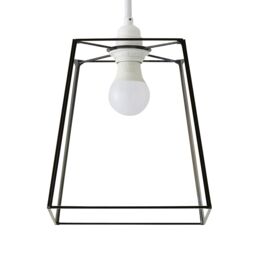 ValueLights Susie Glass Lantern Lamp Shade Drop Ceiling Pendant Light with Bulb in Black - thumbnail 2