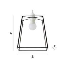 ValueLights Susie Glass Lantern Lamp Shade Drop Ceiling Pendant Light with Bulb in Black - thumbnail 7