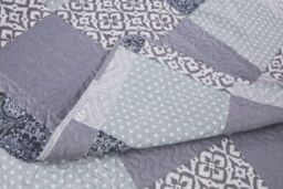 New Edge Blinds Worcester Bedspread in Blue - Size: King - thumbnail 4