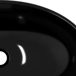 Berkfield Home Modern Basin Tempered Glass 54.5x35x15.5 cm Black - thumbnail 6