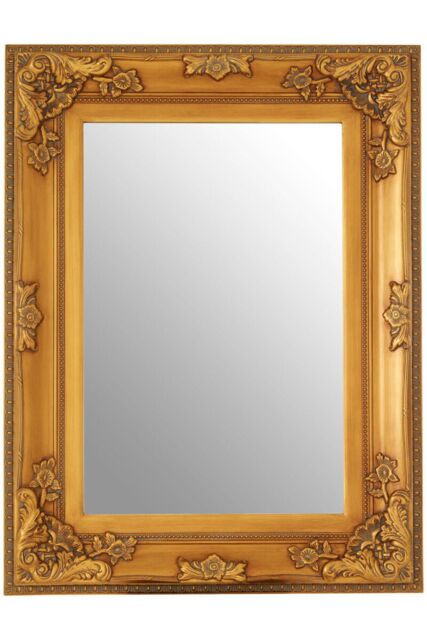 Orsina Luxurious Design Wall Mirror, Functional Display Hallway Mirror For Makeup, Contemporary Slim Mirror in Gold - image 1
