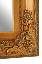 Orsina Luxurious Design Wall Mirror, Functional Display Hallway Mirror For Makeup, Contemporary Slim Mirror in Gold - thumbnail 4