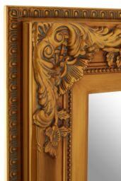 Orsina Luxurious Design Wall Mirror, Functional Display Hallway Mirror For Makeup, Contemporary Slim Mirror in Gold - thumbnail 3