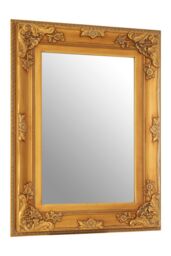 Orsina Luxurious Design Wall Mirror, Functional Display Hallway Mirror For Makeup, Contemporary Slim Mirror in Gold - thumbnail 2