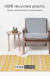 Homescapes Luxury Outdoor Rug Waterproof Reversible for Garden, Yellow Anna Aztec - Size: 120 cm x 180 cm - thumbnail 3