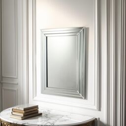 Yearn Mirrors Triple Stepped Bevelled Wall Mirror 119x89cm in Black - Size: 119x89 cm - thumbnail 2