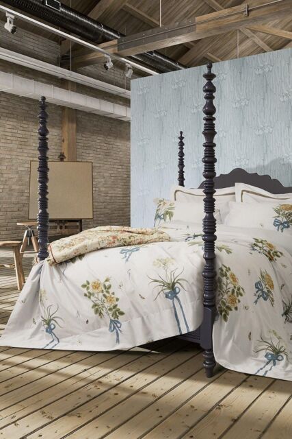 Sanderson 'Cupids Beau' Cotton Sateen Duvet Cover Set in White - Size: King - image 1
