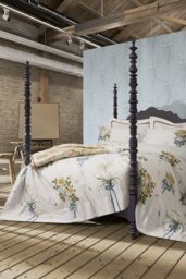 Sanderson 'Cupids Beau' Cotton Sateen Duvet Cover Set in White - Size: King - thumbnail 1