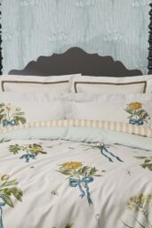 Sanderson 'Cupids Beau' Cotton Sateen Duvet Cover Set in White - Size: King - thumbnail 2