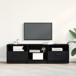 Berkfield Home TV Cabinet Black Oak 150x33, 5x45 cm Engineered Wood