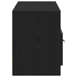 Berkfield Home TV Cabinet Black Oak 150x33, 5x45 cm Engineered Wood - thumbnail 7
