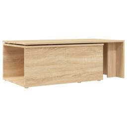 Berkfield Home Stylish Coffee Table Sonoma Oak 150x50x35 cm Engineered Wood in Light Tan - Size: 150 x 50 x 35 cm - thumbnail 8