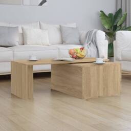 Berkfield Home Stylish Coffee Table Sonoma Oak 150x50x35 cm Engineered Wood in Light Tan - Size: 150 x 50 x 35 cm