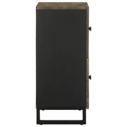 Berkfield Home Sideboard Black 60x33x75 cm Solid Wood Mango - Size: 60 x 33 x 75 cm - thumbnail 4