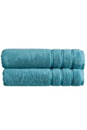 CHRISTY 'Antalya' 100% Turkish Cotton 2 Piece Luxury Bath Sheet Set in Blue
