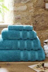 CHRISTY 'Antalya' 100% Turkish Cotton 2 Piece Luxury Bath Sheet Set in Blue - thumbnail 4