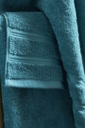 CHRISTY 'Antalya' 100% Turkish Cotton 2 Piece Luxury Bath Sheet Set in Blue - thumbnail 3