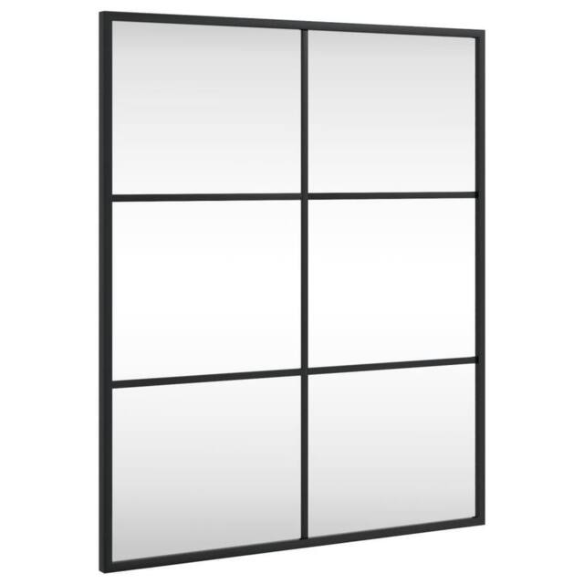 Berkfield Home Wall Mirror Black 50x60 cm Rectangle Iron - image 1