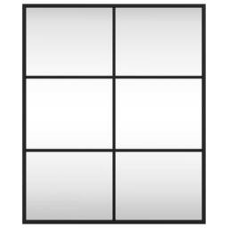 Berkfield Home Wall Mirror Black 50x60 cm Rectangle Iron - thumbnail 3