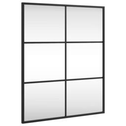 Berkfield Home Wall Mirror Black 50x60 cm Rectangle Iron