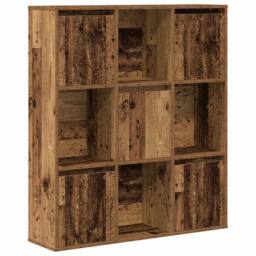 Berkfield Home Bookcase Old Wood 89x24x101.5 cm Engineered Wood in Brown - thumbnail 1
