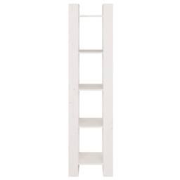 Berkfield Home Beautiful Book Cabinet/Room Divider White 41x35x160 cm Solid Wood Pine - Size: 41 x 35 x 160 cm - thumbnail 5