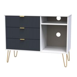 Ready Assembled 2 U Bexley 3 Drawer TV Unit (Ready Assembled) in Dark Blue - thumbnail 5