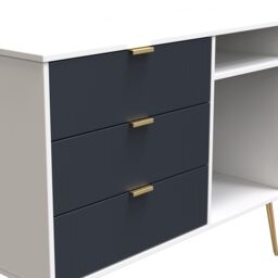 Ready Assembled 2 U Bexley 3 Drawer TV Unit (Ready Assembled) in Dark Blue - thumbnail 7