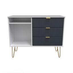 Ready Assembled 2 U Bexley 3 Drawer TV Unit (Ready Assembled) in Dark Blue - thumbnail 2