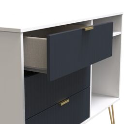 Ready Assembled 2 U Bexley 3 Drawer TV Unit (Ready Assembled) in Dark Blue - thumbnail 9