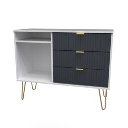 Ready Assembled 2 U Bexley 3 Drawer TV Unit (Ready Assembled) in Dark Blue - thumbnail 6