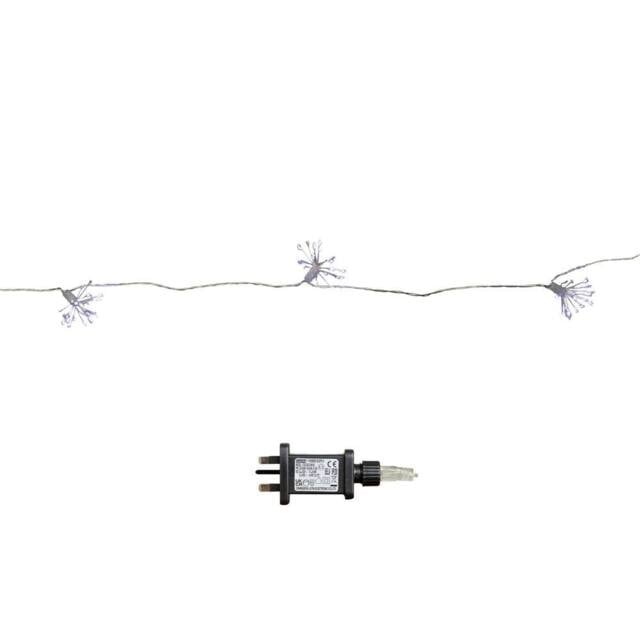 Samuel Alexander 2.7m Set of 10 Twinkling Starburst String Lights with 200 White LEDs - image 1