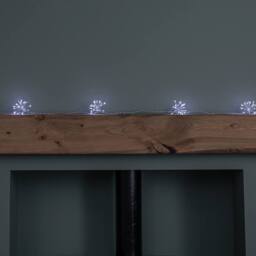 Samuel Alexander 2.7m Set of 10 Twinkling Starburst String Lights with 200 White LEDs - thumbnail 6