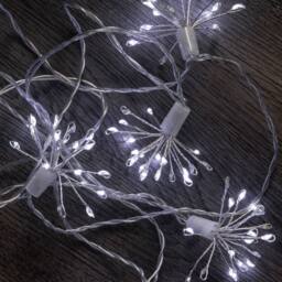 Samuel Alexander 2.7m Set of 10 Twinkling Starburst String Lights with 200 White LEDs - thumbnail 3