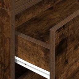 Berkfield Home Durable Cabinets with 2 Drawers 2 pcs Smoked Oak 60x31x40 cm Engi in Brown - Size: 60 x 31 x 40 cm - thumbnail 8