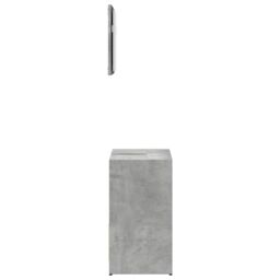 Berkfield Home 2 Piece Bathroom Furniture Set Concrete Grey Engineered Wood - thumbnail 5