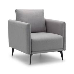 Cheshire Premium Stylish Platinum Rohe Armchair in Silver - thumbnail 1