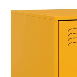 Berkfield Home Stylish Bedside Cabinets 2 pcs Mustard Yellow 34.5x39x62 cm Steel - thumbnail 9