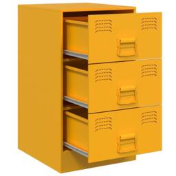 Berkfield Home Stylish Bedside Cabinets 2 pcs Mustard Yellow 34.5x39x62 cm Steel - thumbnail 6
