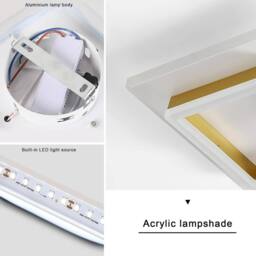 COMELY Modern LED Ceiling Lights, 30W Super Bright LED Ceiling Light, 6500K in Gold - thumbnail 4
