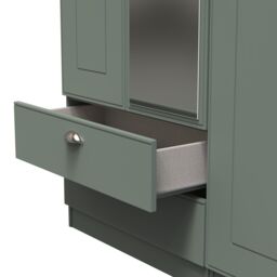 Ready Assembled 2 U Albert Triple Mirror Wardrobe with 2 Drawers (Ready Assembled) in Pale Green - thumbnail 7