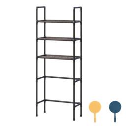 VOGREX 3-Tier Over-Toilet Storage Organizer for Bathroom UK in Black - thumbnail 1