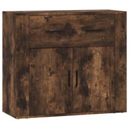 Berkfield Home Sideboards 3 pcs Smoked Oak Engineered Wood in Brown - thumbnail 6