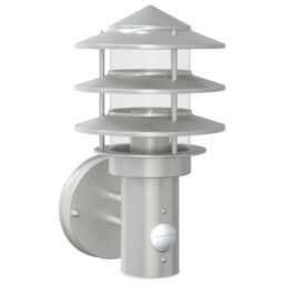 Berkfield Home Outdoor Wall Light with Sensor Silver Stainless Steel - thumbnail 2
