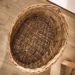 Dibor Traditional Natural Azara Oval Log Basket XXL H56 x L71 x W57cm - Size: Large - thumbnail 3