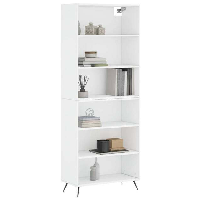 Berkfield Home Highboard White 69.5x32.5x180 cm Engineered Wood - image 1